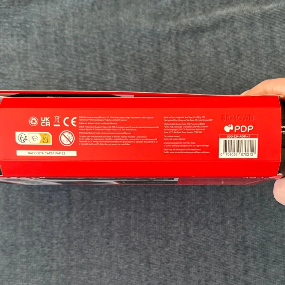 PDP Mario Kart Nintendo Switch Case - Black and Red